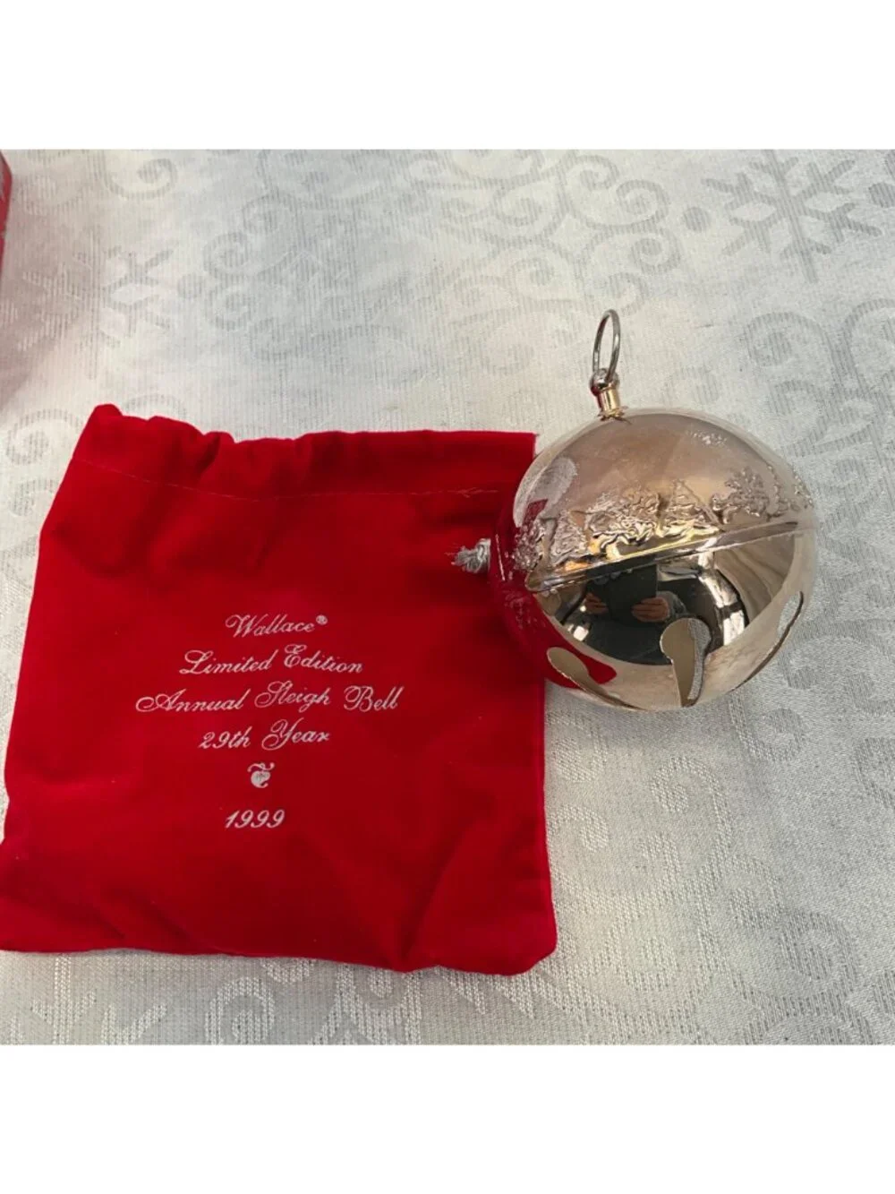 Wallace‎ Limited Edition Annual Sleigh Bell 29th Year 1999 Christmas Ornament